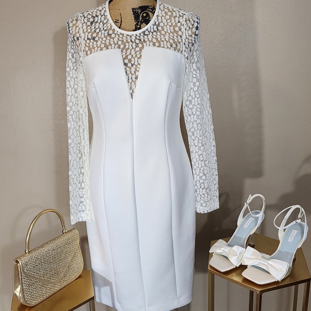 Calvin Klein Off-white dress: size 8